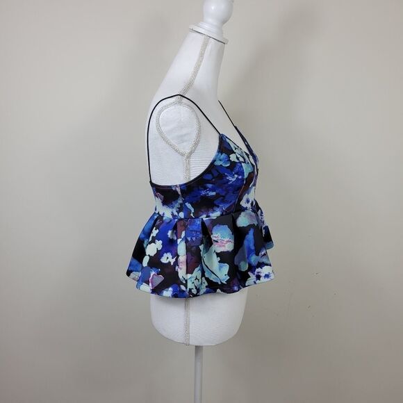 NWT Urban Outfitters Silence + Noise Floral Crop Top. Blue S#012 - Picture 4 of 13